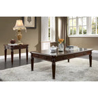 Espresso Coffee Table with Turned Legs