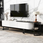 67.7 -76.4 Extendable TV Stand for TVs up to 75 Inches,Entertainment Center Media Console with 3 Drawers,Metal Adjustable Legs