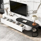 67.7 -76.4 Extendable TV Stand for TVs up to 75 Inches,Entertainment Center Media Console with 3 Drawers,Metal Adjustable Legs
