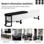67.7 -76.4 Extendable TV Stand for TVs up to 75 Inches,Entertainment Center Media Console with 3 Drawers,Metal Adjustable Legs