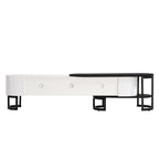 67.7 -76.4 Extendable TV Stand for TVs up to 75 Inches,Entertainment Center Media Console with 3 Drawers,Metal Adjustable Legs