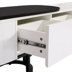 67.7 -76.4 Extendable TV Stand for TVs up to 75 Inches,Entertainment Center Media Console with 3 Drawers,Metal Adjustable Legs