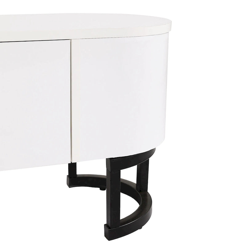 67.7 -76.4 Extendable TV Stand for TVs up to 75 Inches,Entertainment Center Media Console with 3 Drawers,Metal Adjustable Legs
