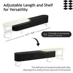 67.7 -76.4 Extendable TV Stand for TVs up to 75 Inches,Entertainment Center Media Console with 3 Drawers,Metal Adjustable Legs
