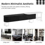 67.7 -76.4 Extendable TV Stand for TVs up to 75 Inches,Entertainment Center Media Console with 3 Drawers,Metal Adjustable Legs