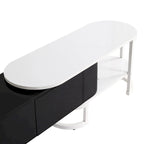 67.7 -76.4 Extendable TV Stand for TVs up to 75 Inches,Entertainment Center Media Console with 3 Drawers,Metal Adjustable Legs