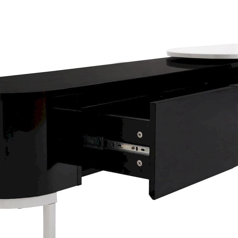 67.7 -76.4 Extendable TV Stand for TVs up to 75 Inches,Entertainment Center Media Console with 3 Drawers,Metal Adjustable Legs