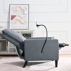 Adjustable Recliner Sofa with Cup Holder and Convenient Storage