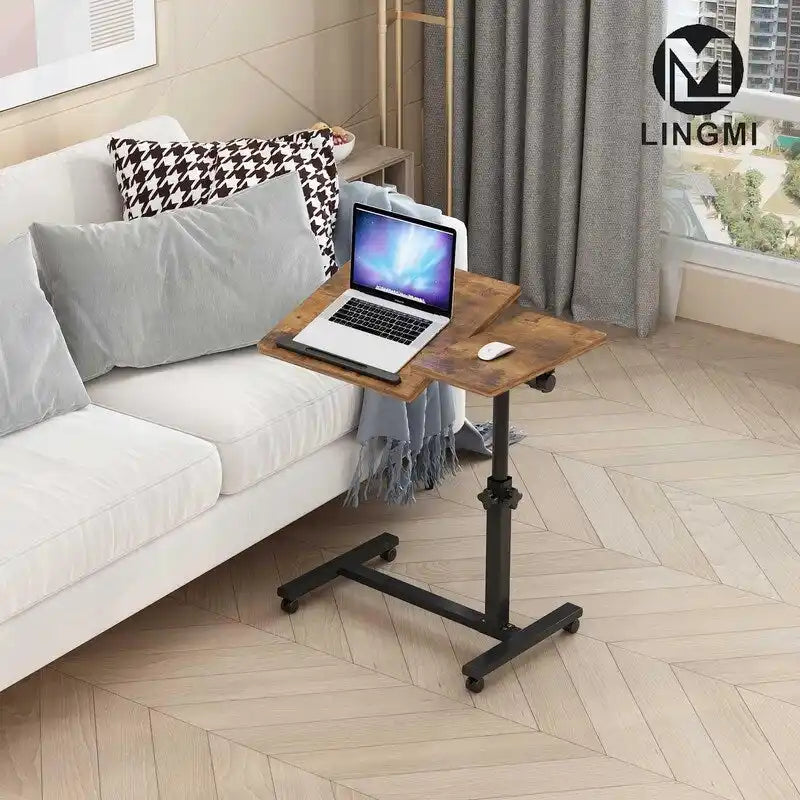 Wheels Height Adjustable Tray Table - 23.6 D x 15.9 W x 35 H