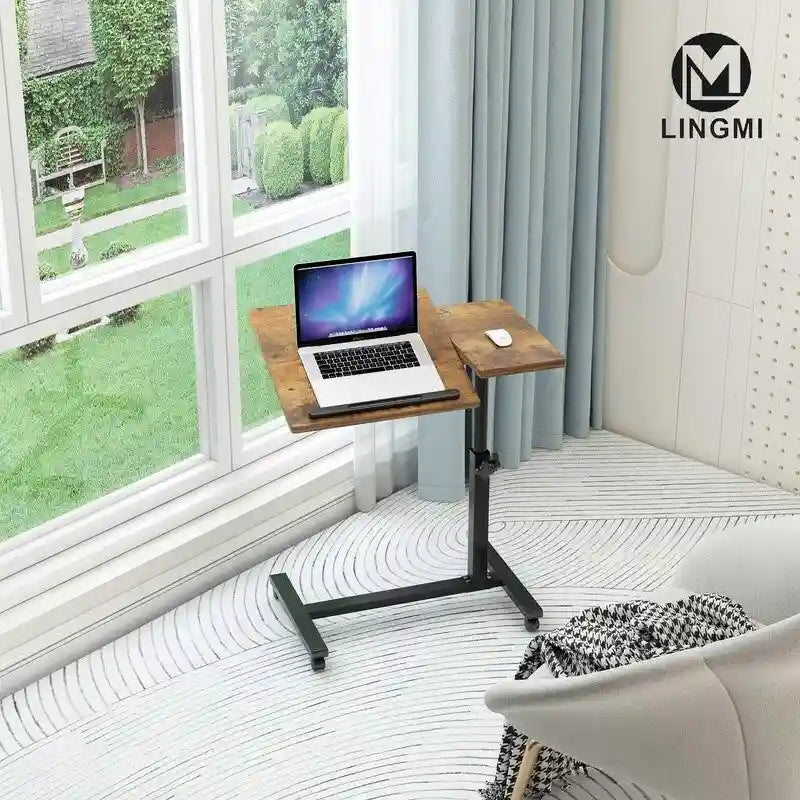 Wheels Height Adjustable Tray Table - 23.6 D x 15.9 W x 35 H