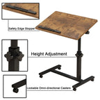 Wheels Height Adjustable Tray Table - 23.6 D x 15.9 W x 35 H