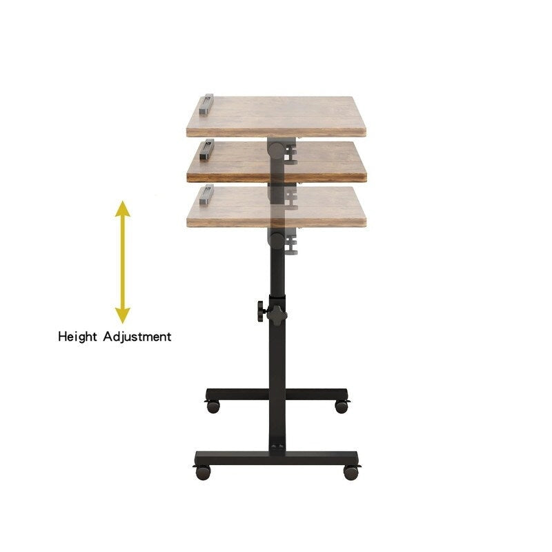 Wheels Height Adjustable Tray Table - 23.6 D x 15.9 W x 35 H
