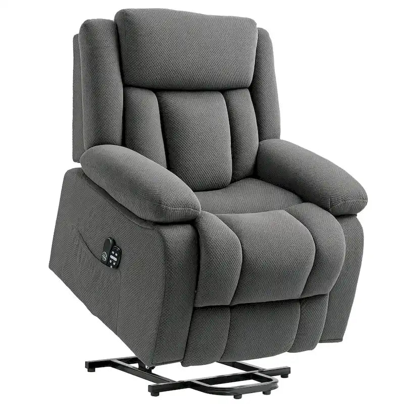 Power Lift Recliner Chair for Elderly with Massage and Heat, Fabric Massage Chair Recliner with Remote Controllers
