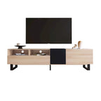TV Stand for 80  TV with Double Storage Space, Media Console Table, Entertainment Center with Drop Down Door