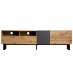 TV Stand for 80  TV with Double Storage Space, Media Console Table, Entertainment Center with Drop Down Door