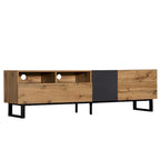 TV Stand for 80  TV with Double Storage Space, Media Console Table, Entertainment Center with Drop Down Door