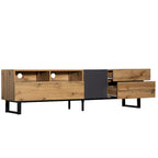 TV Stand for 80  TV with Double Storage Space, Media Console Table, Entertainment Center with Drop Down Door
