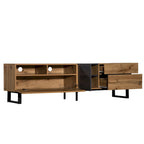 TV Stand for 80  TV with Double Storage Space, Media Console Table, Entertainment Center with Drop Down Door