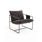 30.7  Arm Chair with Metal Frame and Gold Accents (Set of 2)