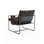30.7  Arm Chair with Metal Frame and Gold Accents (Set of 2)