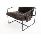 30.7  Arm Chair with Metal Frame and Gold Accents (Set of 2)