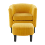 26.38  Corduroy Arm Chair with Ottoman