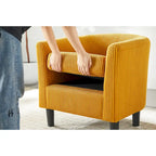 26.38  Corduroy Arm Chair with Ottoman