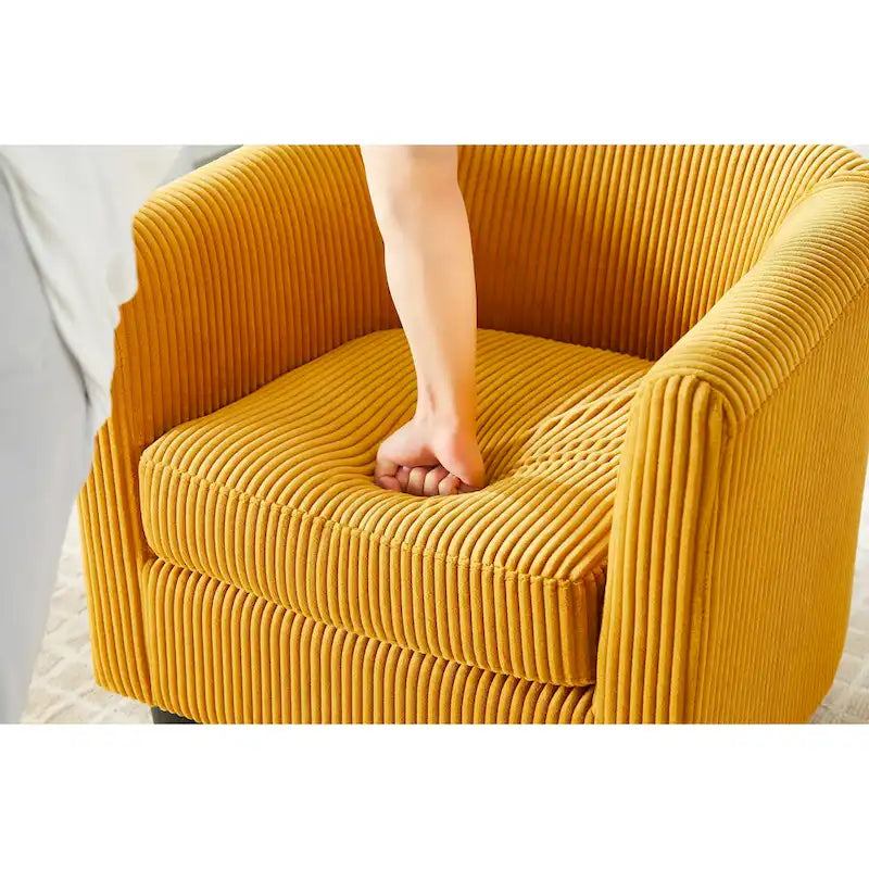 26.38  Corduroy Arm Chair with Ottoman