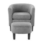 26.38  Corduroy Arm Chair with Ottoman