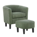 26.38  Corduroy Arm Chair with Ottoman