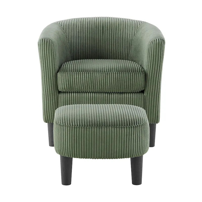 26.38  Corduroy Arm Chair with Ottoman