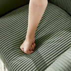 26.38  Corduroy Arm Chair with Ottoman