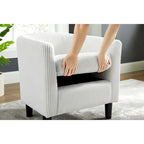 26.38  Corduroy Arm Chair with Ottoman