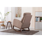 Modern 27  Upholstered Rocking Chair with Wood Legs and Side Pocket