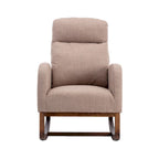 Modern 27  Upholstered Rocking Chair with Wood Legs and Side Pocket