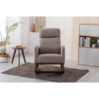 Modern 27  Upholstered Rocking Chair with Wood Legs and Side Pocket