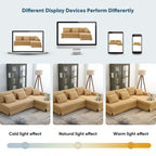 Yellow 87  L-Shaped 3-Seater Sofa with Reversible Chaise and 3 Cushions, Space-Saving Design for Living Room