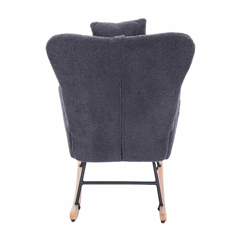 Teddy Upholstered Nursery Rocking Chair for Living Room Bedroom