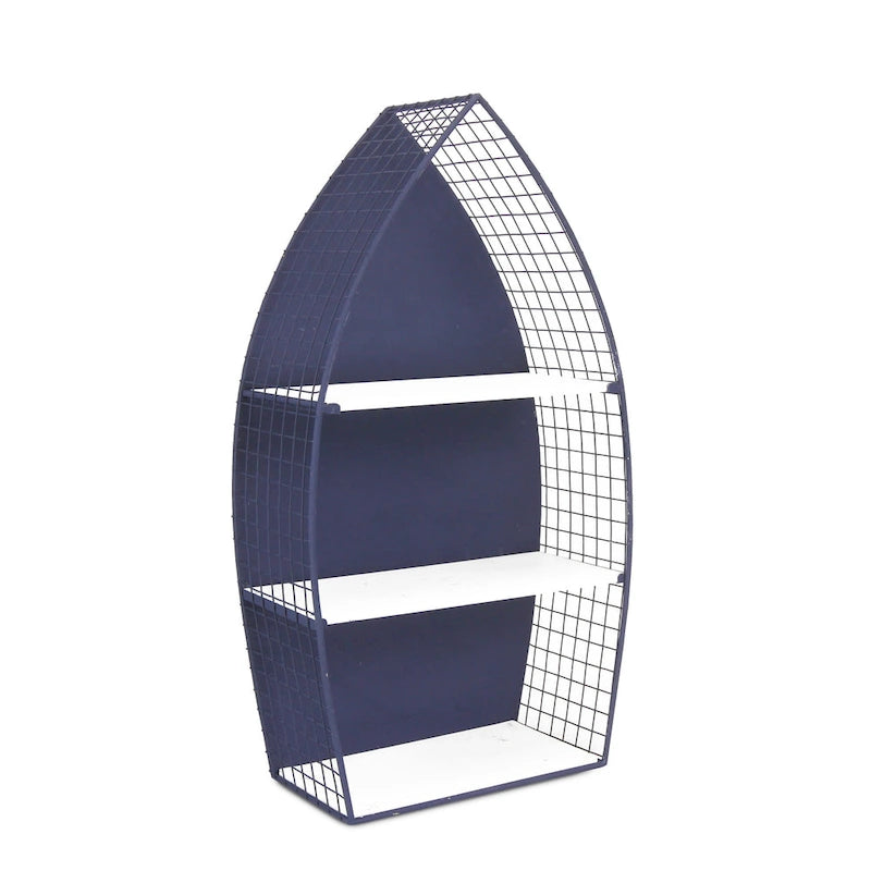 30.25  Blue Unique Caler Rowboat Large Wall Shelf