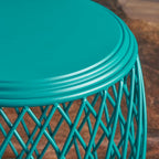 19-inch Round Lattice Side Table
