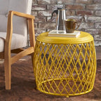 19-inch Round Lattice Side Table