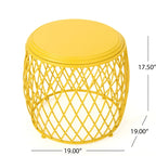 19-inch Round Lattice Side Table