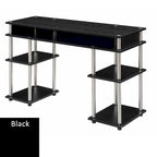 No Tools Student Desk with Shelves