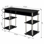 No Tools Student Desk with Shelves