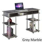 No Tools Student Desk with Shelves