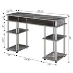 No Tools Student Desk with Shelves