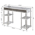 No Tools Student Desk with Shelves