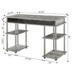 No Tools Student Desk with Shelves