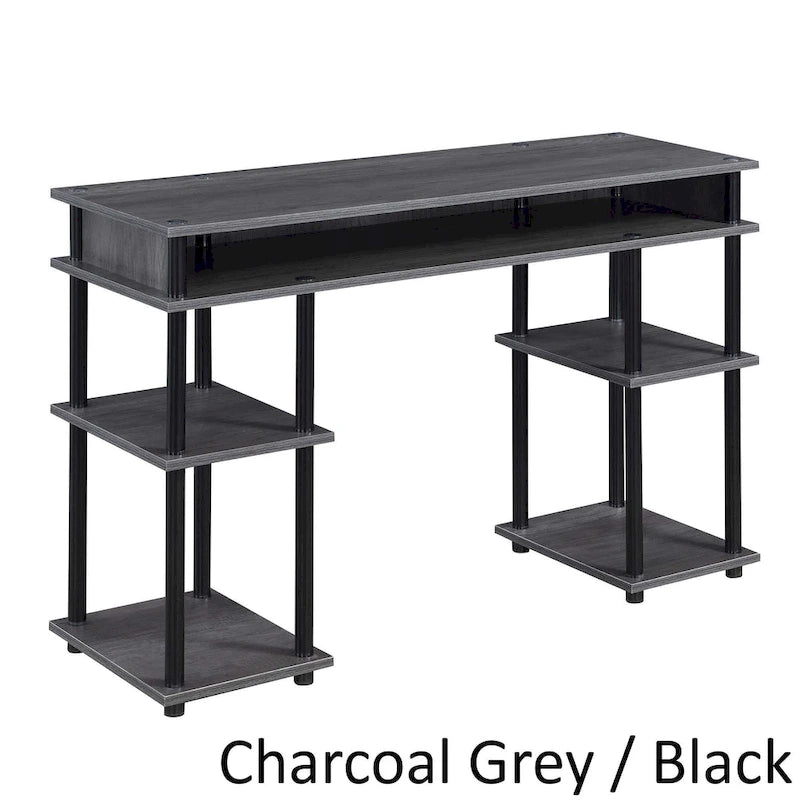 No Tools Student Desk with Shelves