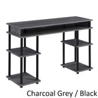No Tools Student Desk with Shelves